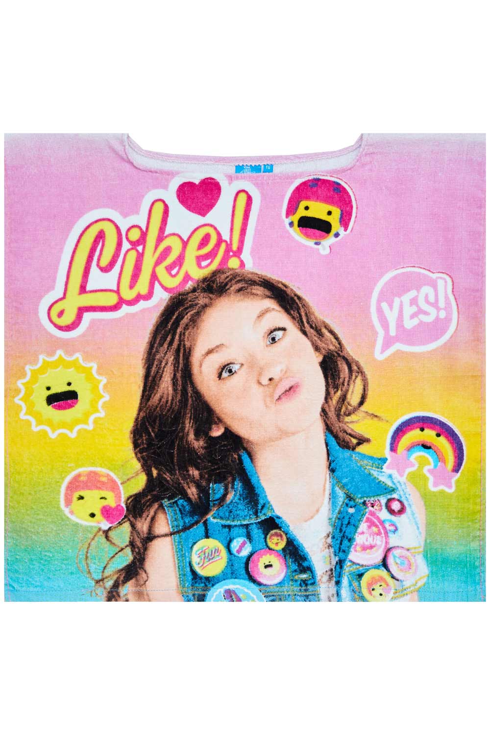 Soy Luna Mädchen Bade Poncho ohne Mütze Rosa, aus 100% Baumwolle