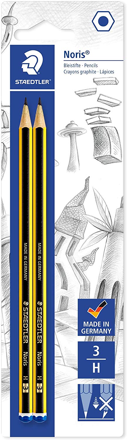 10 X Staedtler 120-3 BK2D Bleistift Noris H, 2 ST, Blisterkarte