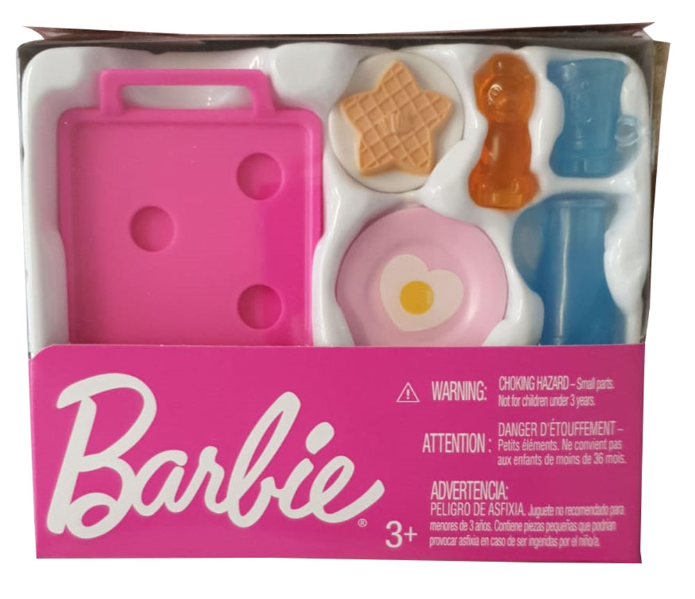 Auswahl Mattel Barbie FXG28 GHK41 Zubehör-Set Themen Geschirr Speisen Wellness 