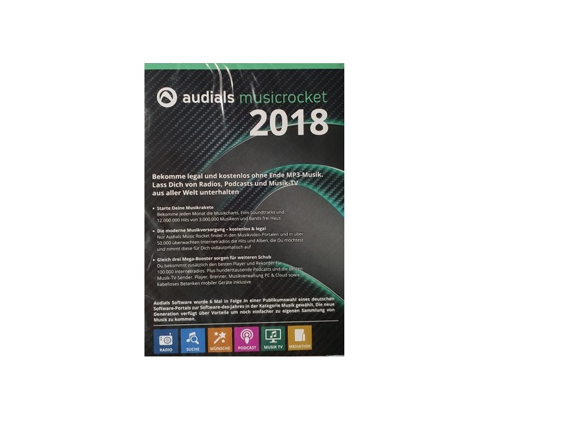 Audials Music Rocket 2018 Software für PC