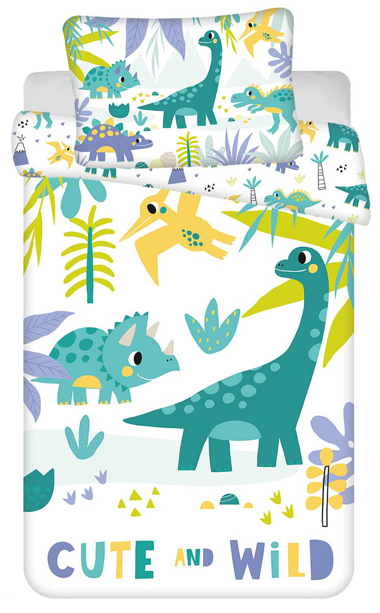 Baby Kids Bedding Dinosaur Forest Animals 100x135 40x60 Brachiosaurus Selection - Picture 16 of 18