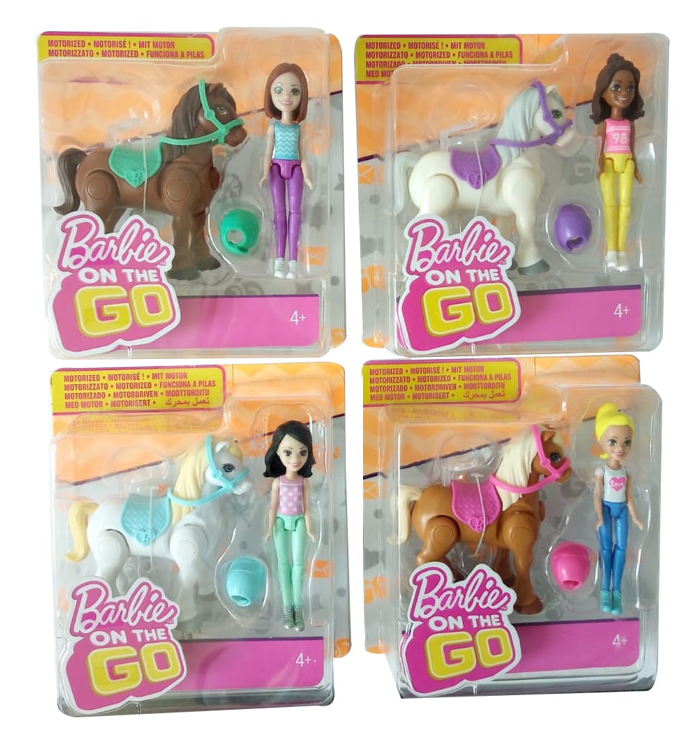 Barbie on the go Puppe mit verschiedenen Puppen und Pferden FHV60 (Auswahl)