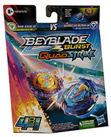 Beyblade F6816 Burst Quad Strike Ultimate Evo Valtryek V8 vs Divine Xcalius X8 4 in 1, Kampfkreisel, Hasbro