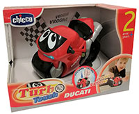 Chicco 34478 Turbo Touch Ducati rotes Spielzeugmotorrad mit Sound und Rollfunktion