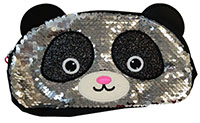 Depesche 10927 Snukis Panda, Mini Tasche in Panda Design mit Glitzer Pailletten Schminktasche Geldbörse Accessoire