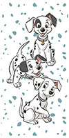 Disney 101 Dalmatiner Handtuch Strandtuch Badetuch Lucky Patch Hundewelpen gepunktet Kinder 70 x 140 cm 100% Baumwolle