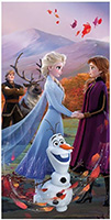 Disney Frozen 2 "Wind" Anna Elsa Schneemann Olaf Kristoff Sven Kinder Handtuch Strandtuch Badetuch, 70 x 140 cm 100% Baumwolle