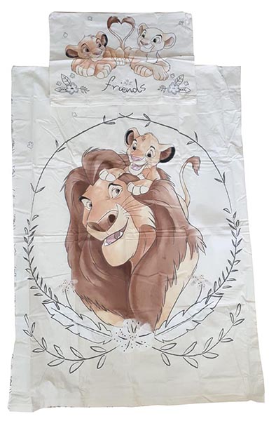 König der Löwen Simba, Mufasa Baby Bettwäsche 100x135 cm, 100 % Baumwolle