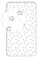 Disney Aristocats Marie Kinder Spannbettlaken weiß rosa Schleife Katze Kätzchen Baby 90x200+25 cm 100% Baumwolle