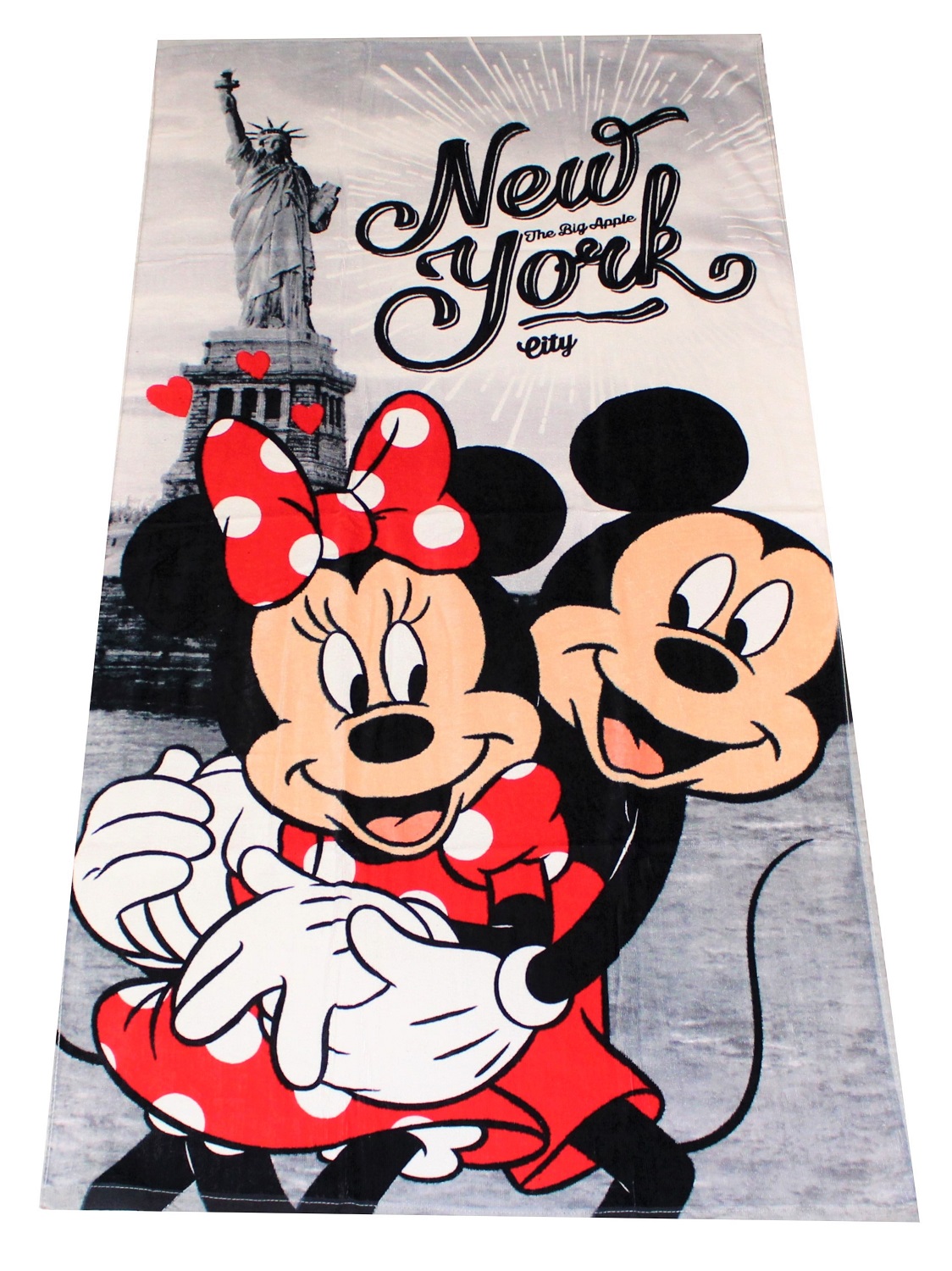 Disney Mickey Minnie Maus Handtuch New York 70 x 140 cm, 100% Baumwolle