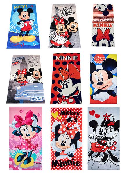 Disney Mickey und Minnie Maus Handtuch versch. Designs 70 x 140 cm (Auswahl)