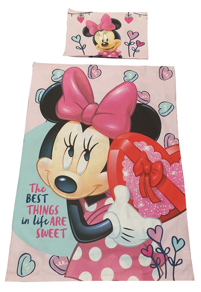 Disney Minnie Maus Kinder-Bettwäsche Set "The best Things in Life are Sweet"