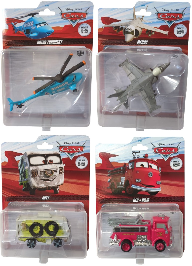 Disney Pixar Cars Deluxe Actioncars und Flugzeuge: Dinoco, Marco, Arvy oder Red, Spielzeugfiguren, Sammelfiguren (Auswahl)