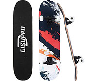 Disuppo AM485500-2 Skateboard + Skatetasche + Werkezeug für Räder Skaten Colorful Life Rot Weiß Schwarz PU-Räder Skaten für Anfänger