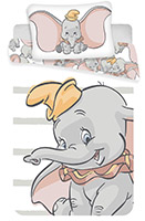 Disney Bettwäsche-Set Dumbo 2tlg. 100% Baumwolle Größe: 100x135 und 40x60 cm