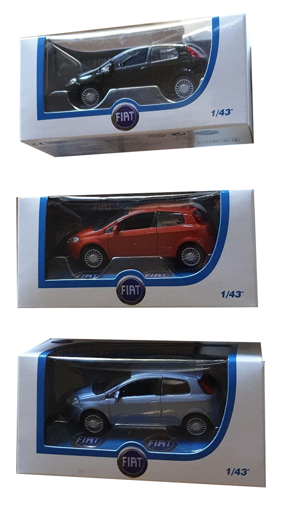 Fiat Punto Modellauto mit geöffneten Scheiben in verschiedene Farben (Auswahl)