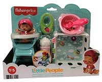 Fisher-Price Little People GKP65 Babyfigur Spielset Schlafen- und Essenszeit, 7 Teile, Feinmotorik, für Kinder