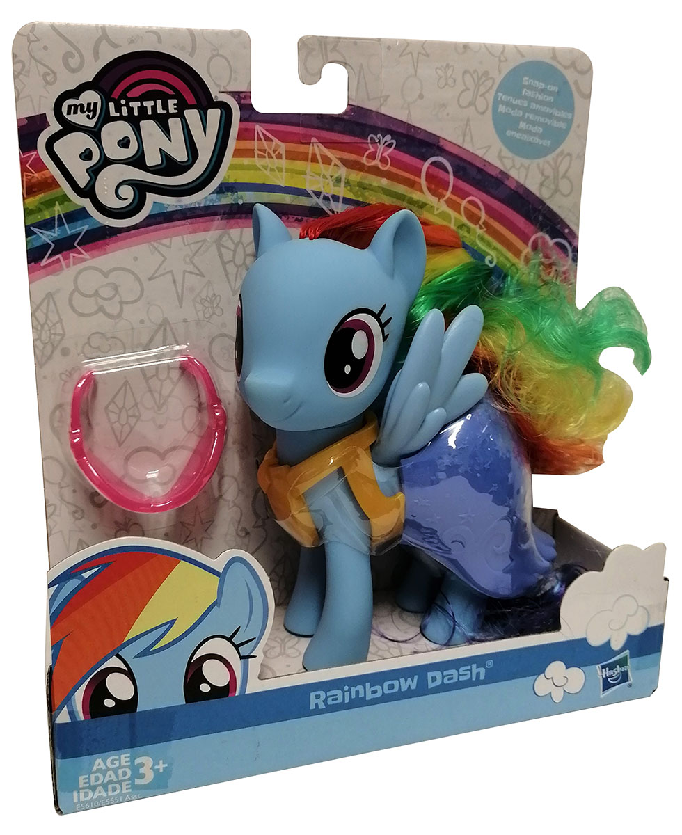 My Little Pony Toy Rainbow Dash Dress-Up Figure – Blue 6-Inch Pony with  Fashion Accessories - My Little Pony