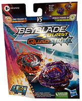 Beyblade F6814 Burst Quad Strike Ambush Nyddhog vs Chain Poseidon P8, 4 in 1, Kampfkreisel, Hasbro