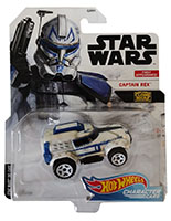 Mattel Hot Wheels GJJ00 Character Cars Captain Rex, Star Wars Spielzeugauto Geländefahrzeug weiß