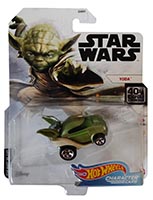 Mattel Hot Wheels GMJ05 Character Cars Yoda, Star Wars Spielzeugauto Mini Flitzer grün