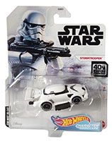 Mattel Hot Wheels GMJ06 Character Cars Stormtrooper, Star Wars Spielzeugauto Sportwagen weiß