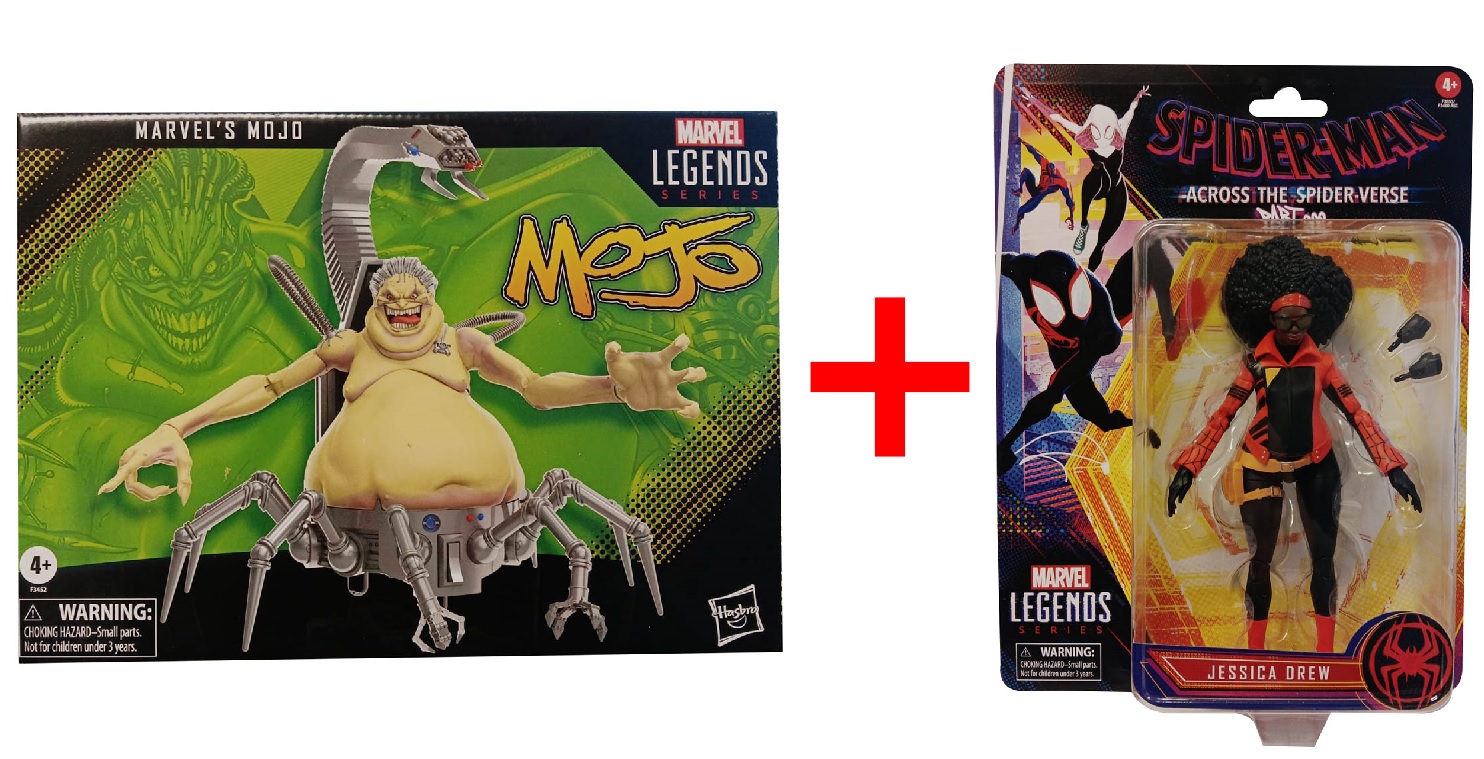 2er-Set Marvel Legends Series F3452 Mojo und F3853 Jessica Drew mit Zubehör, Sammelfiguren, Actionfiguren, Geschenk-Set