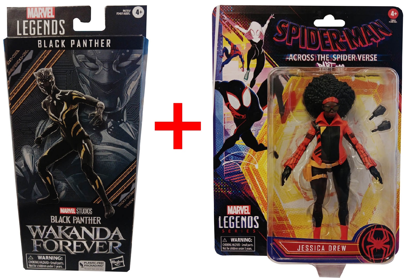 2er-Set Marvel Legends Series F6755 Black Panther und F3853 Jessica Drew mit Zubehör, Sammelfiguren, Actionfiguren, Geschenk-Set