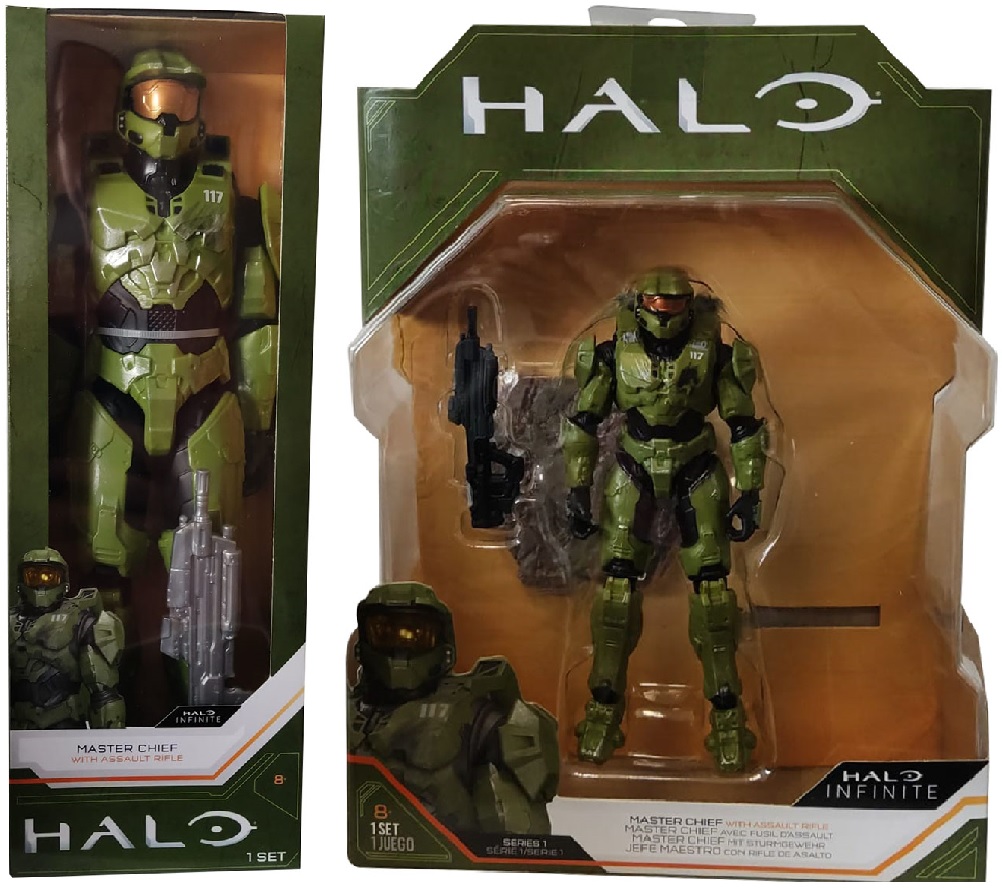 Halo Infinite Master Chief Actionfigur mit Sturmgewehr, 30 cm oder 10,2 cm groß, Sammlerfiguren (Auswahl)