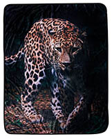 Gepard Kuscheldecke wildes Tiermotiv Flanell 120 x 150 cm 100% Polyester