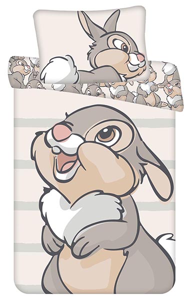 Bambi Klopfer kuschelweiche Kinderbettwäsche 100 x 135 cm, 100% Baumwolle