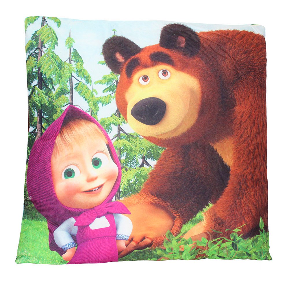 Kids Pillows 40 x 40cm Masha and the Bear, Minnie Mouse, Cars and Paw Patrol