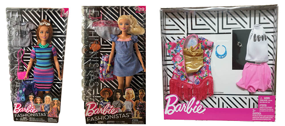 Mattel Barbie - Fashionistas Modepuppe mit aktuellen Outfits (Auswahl)