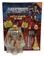 Mattel GVL75 Masters of the Universe Battle Armor He-Man Deluxe Actionfigur mit Schwert Axt tauschbaren Kopf und Hand Lichtkegel + ein Comic