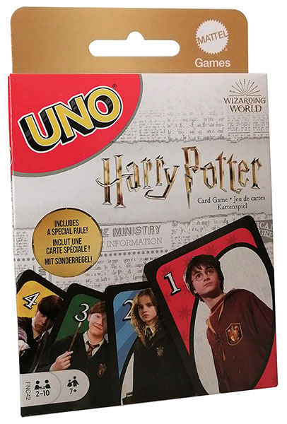 Mattel Games FNC42 UNO Harry Potter Hogwarts Edition Kartenspiel mit 112 Karten und Sonderregel Fanartikel