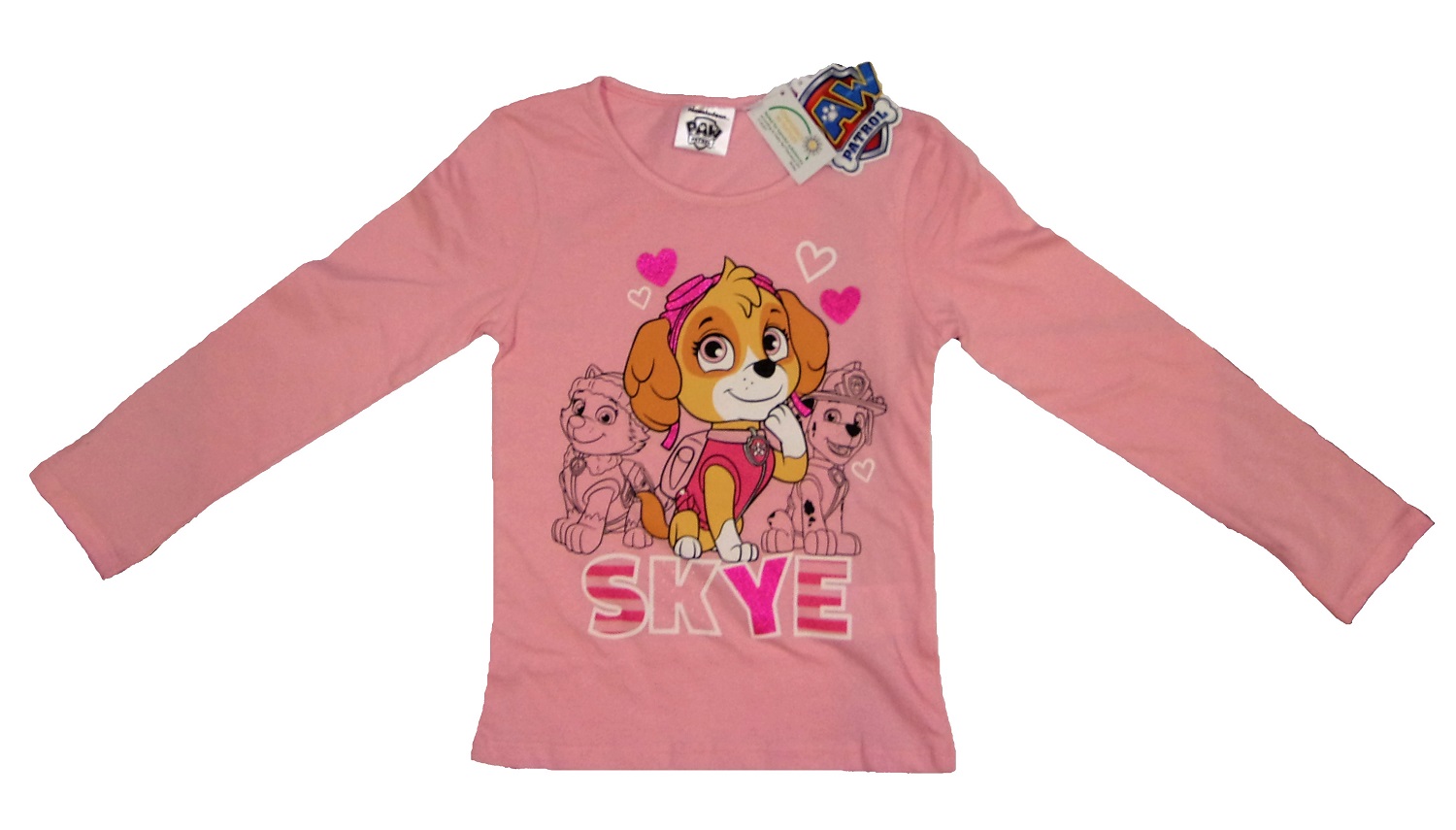 Nickelodeon Paw Patrol Langarm-Shirt Skye rosa versch. Gr. (Auswahl)