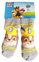 Nickelodeon Paw Patrol Baby Socken mit Hund Rubble gelb grau Größe 18/20