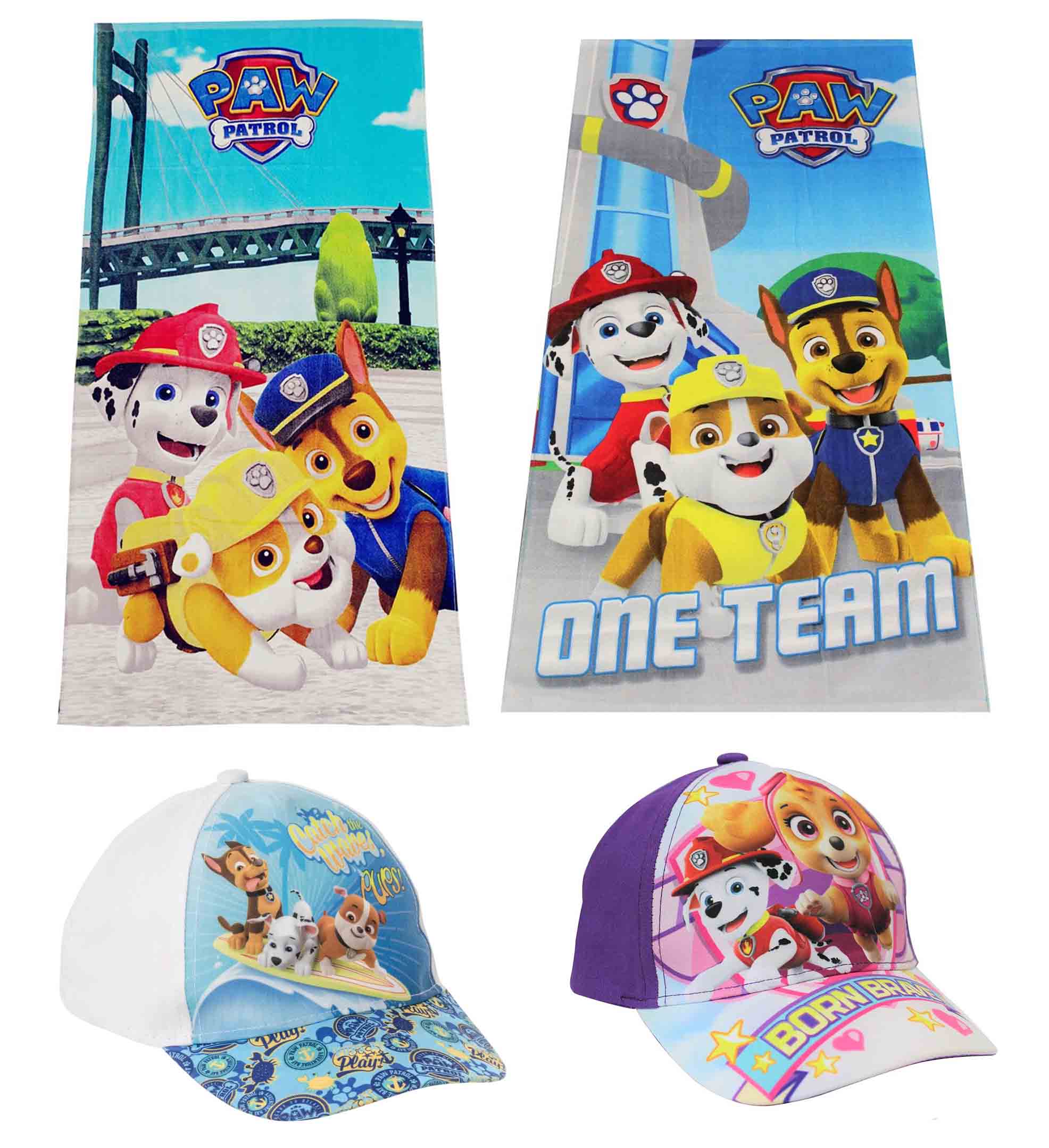 Paw Patrol Basecap Weiss Lila 54 Born Brave Skye Marshall Chase Rubble One Team Ebay