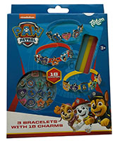 Nickelodeon 720633 Paw Patrol Armbänder Bastelset in 3 verschiedenen Farben mit 18 Anhängern für Kinder