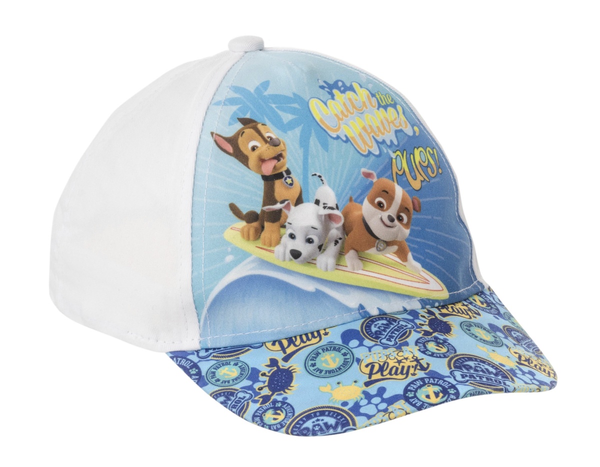 Kappe Paw Patrol, Basecap mit Chase, Rubble & Marshall Weiß 54