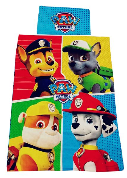 Paw Patrol Kinder-Bettwäsche Set mit 4 verschiedenen Charakteren 100% Baumwolle