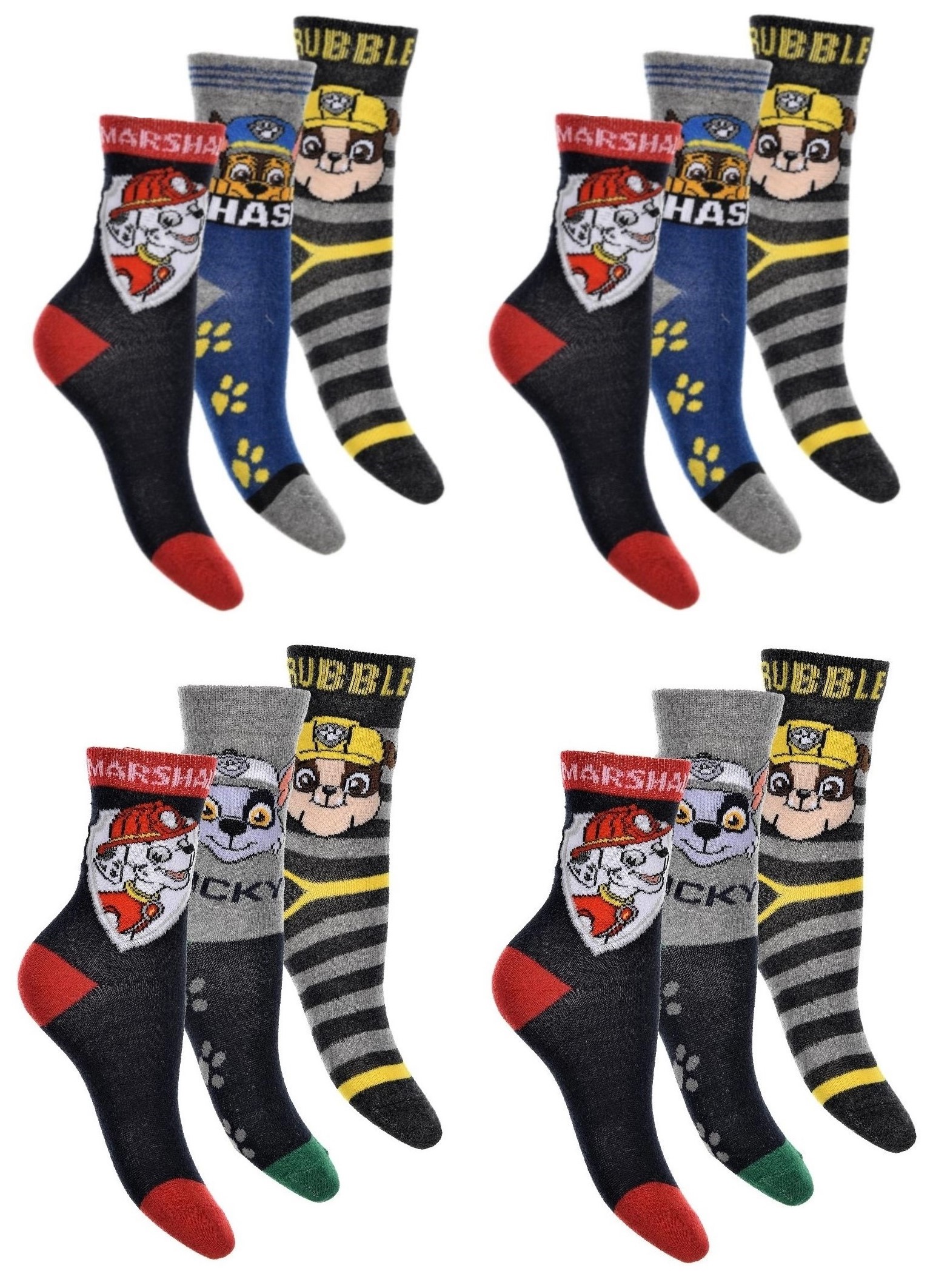 Paw Patrol Socken 6er Pack für Jungen verschiedene Größen (Auswahl)
