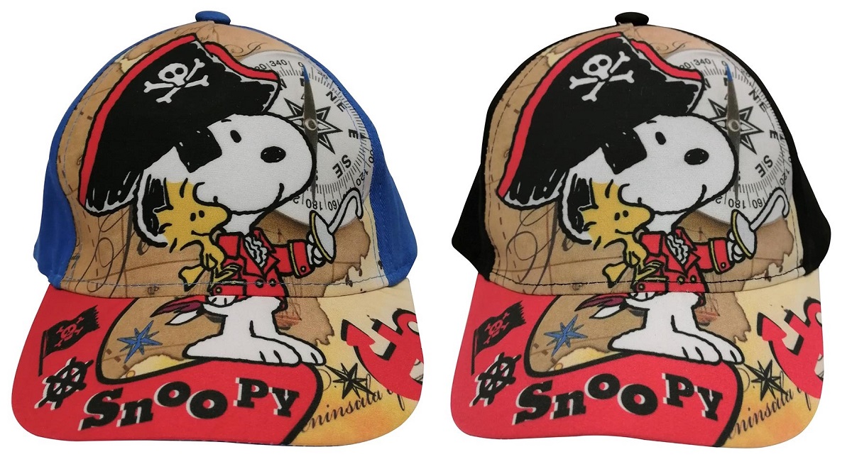 Peanuts Coole Jungen Mädchen Kappe Snoopy mit Woodstock Piratenmotiv für Kinder (Auswahl)