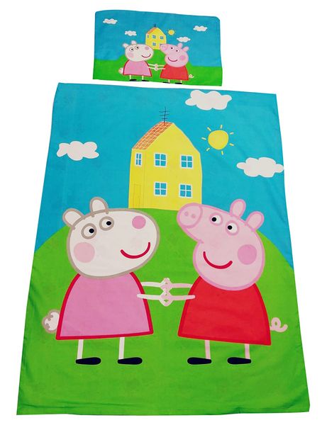Peppa Pig Kinder-Bettwäsche Set mit Peppa Wutz & Luzie Locke 100% Baumwolle