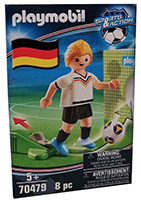 Playmobil 70479 Sports & Action Nationalspieler 7,5 cm Deutschland Fußball Rasensport Ball Trikot Spieler Kickfunktion Torwand Spieleset