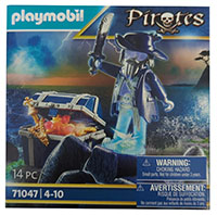Playmobil 71047 Pirates Geister Pirat und Schatztruhe mit Leuchtfunktion, Gold, Säbel, Sammelfigur, Spielzeugfigur, 14 Teile