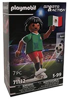 Playmobil 71132 Sports & Action Fußballspieler 7,5 cm Mexico Trikot Torwand Kickfunktion Fußball Rasensport Ball Spieleset