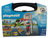 Playmobil Multisport Koffer 4 in 1 Sport & Action, Basketball, Fußball, Baseball, American Football, 23 Teile, Bälle, Schläger, Helme, Tor
