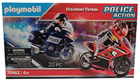 Playmobil 70462 Highway Patrol Police Action Motorrad Polizeieinsatz und Raser Verfolgungsjagd, Spielset 20 teilig