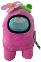 Plüsch Among Us - Plush Toy, Plüschfigur mit Blumen in rosa, 100% Baumwolle, Plüschspielzeug, Sammelfigur
